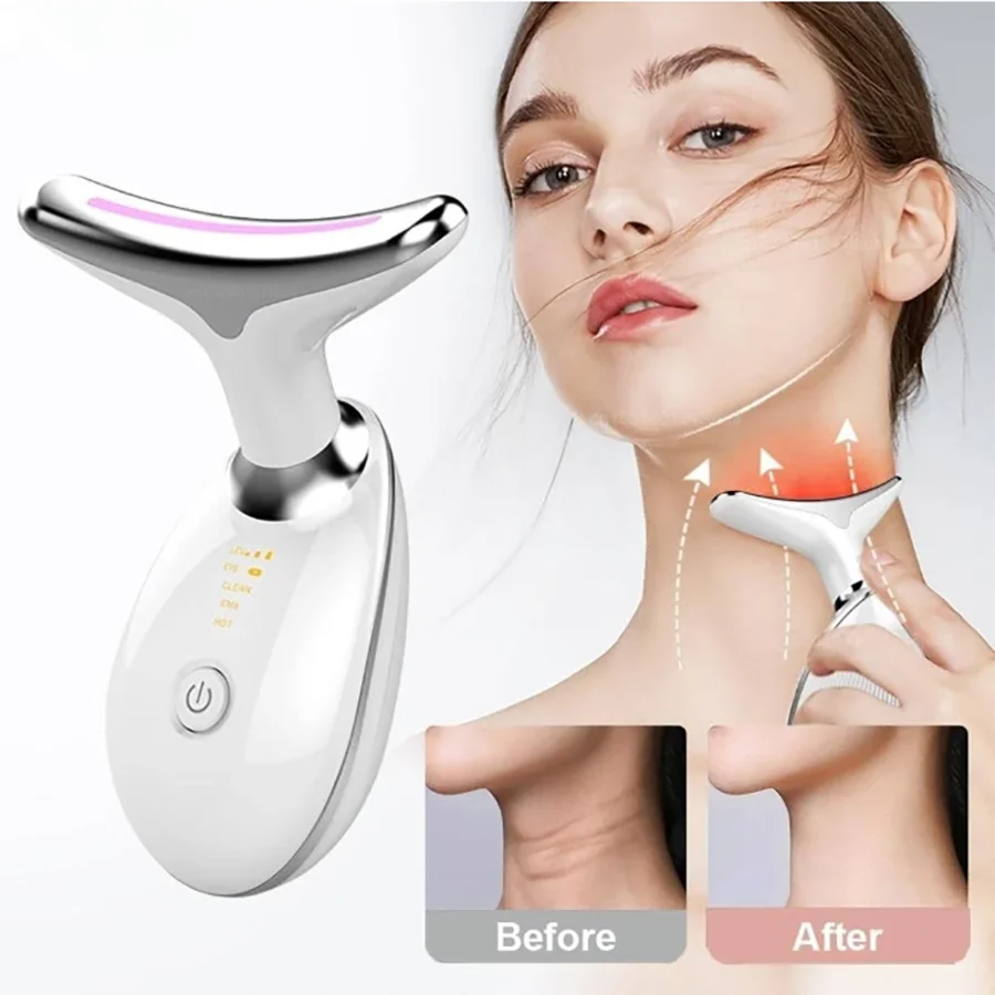 Glow-Lift: LED 3-Mode Facial & Neck Sculpting Device (Rechargeable)